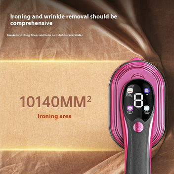 White handheld steamer for clothes 1000W with foldable design